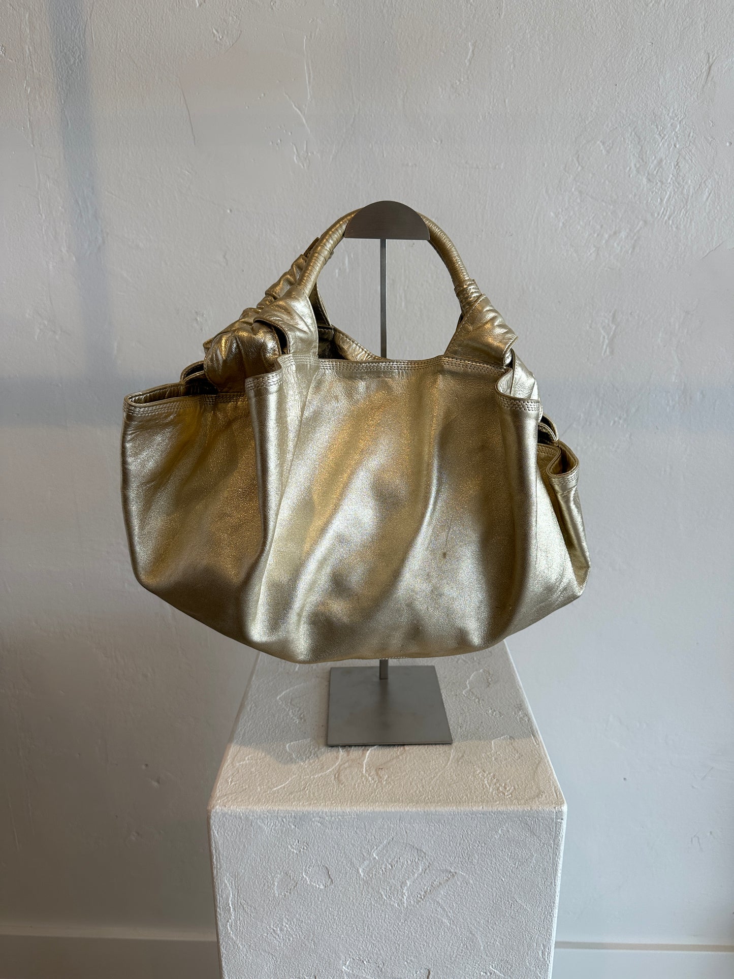 Loewe Metallic Gold Nappa Aire Handbag