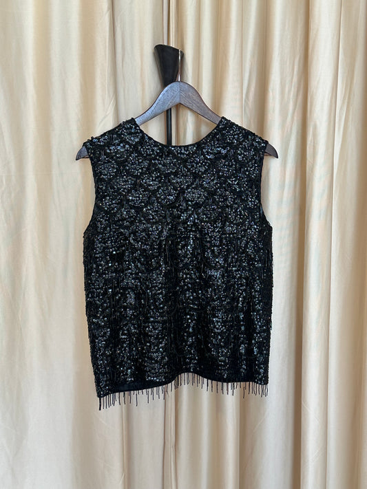 60s Beaded Wool Blouse