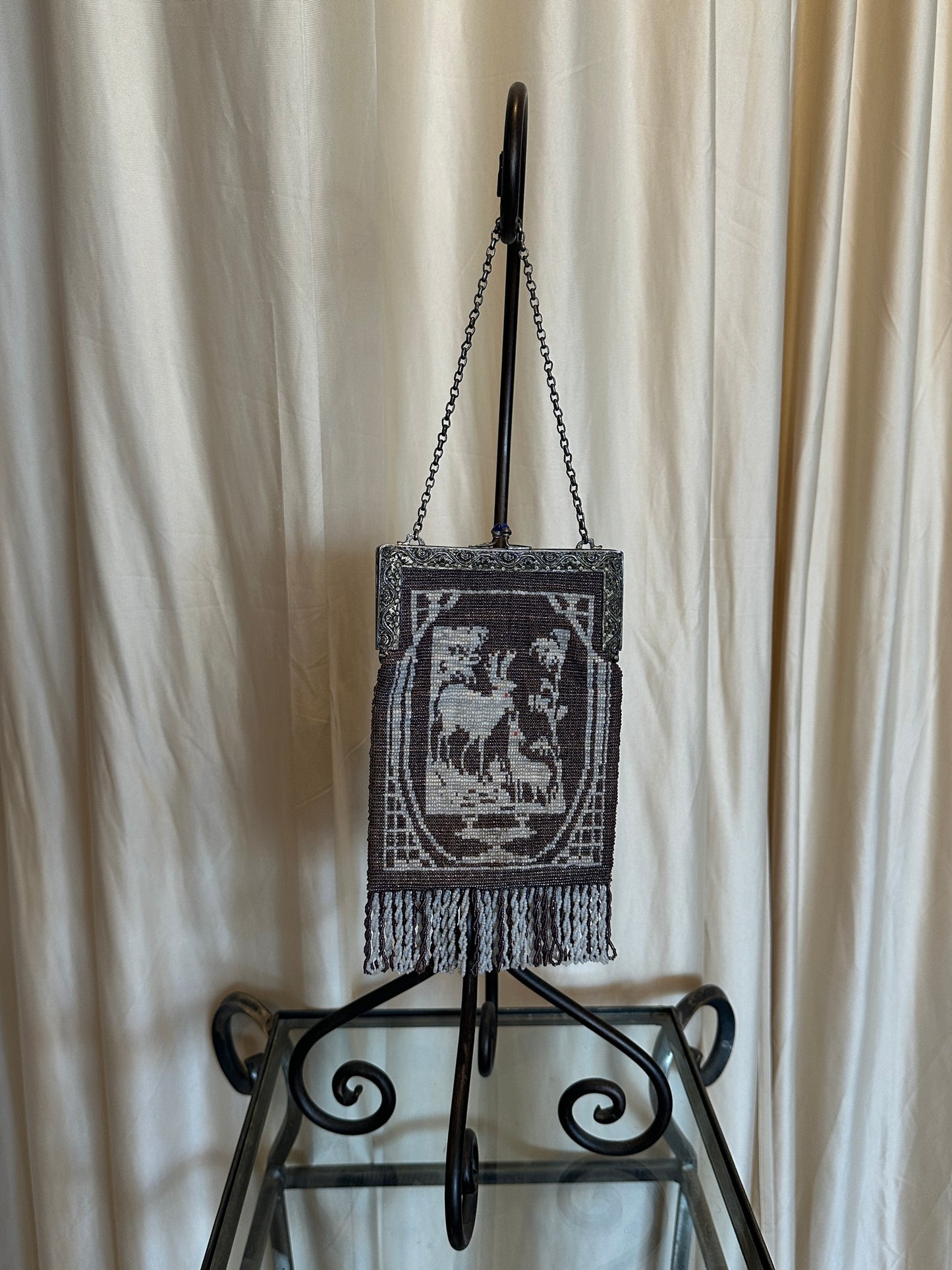 1920’s Fawn Tapestry Evening Bag