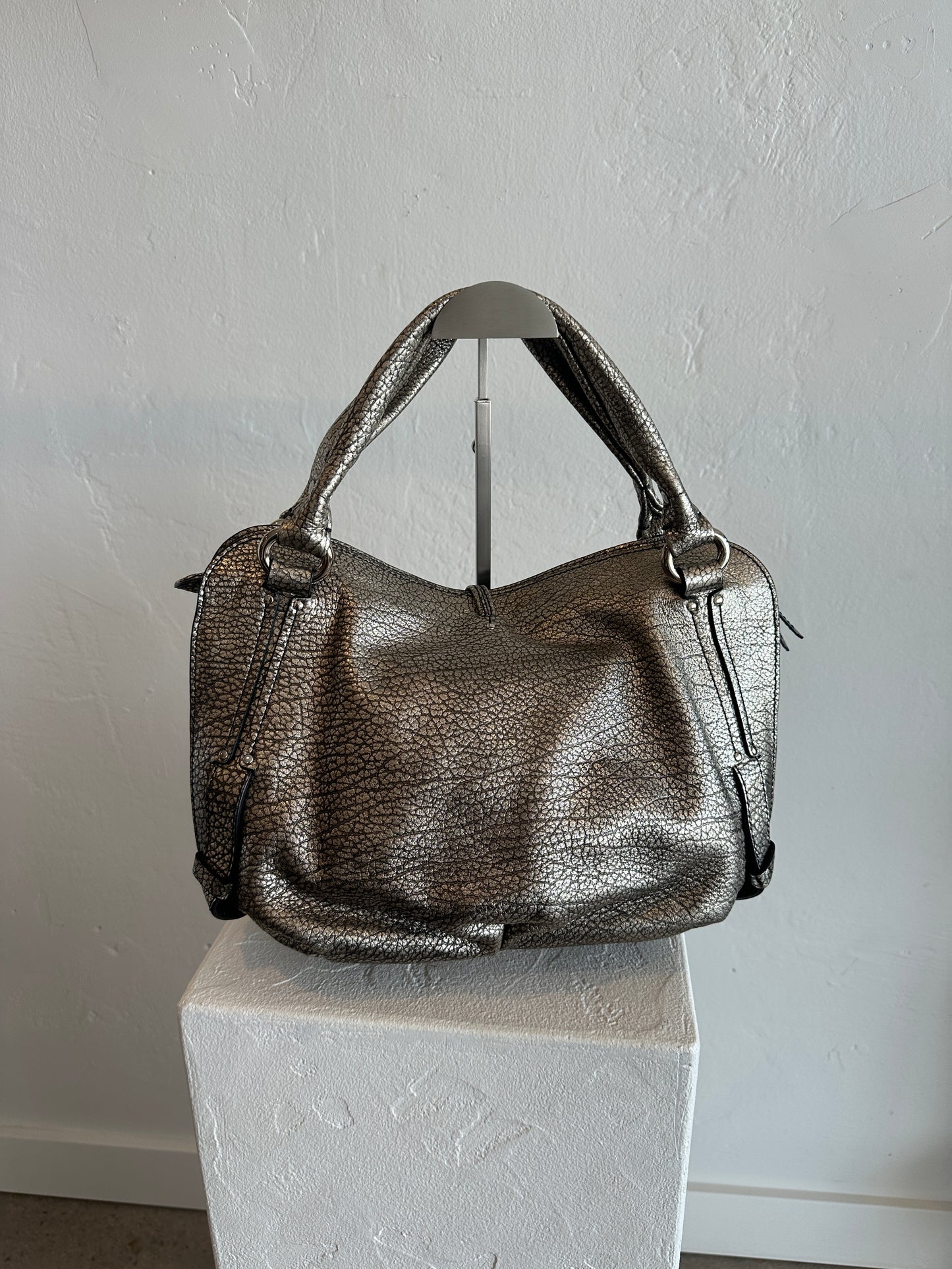 CELINE Metallic Leather Bittersweet Handbag