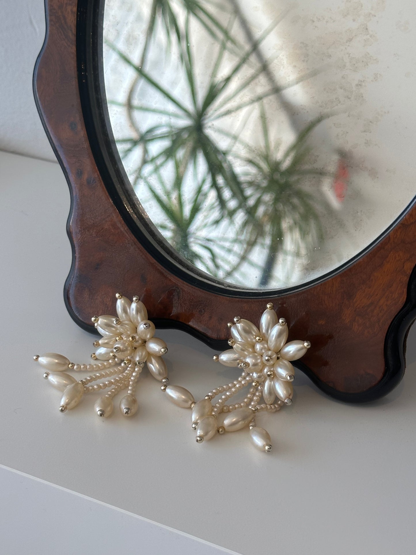 Pearl Cluster Clip Ons