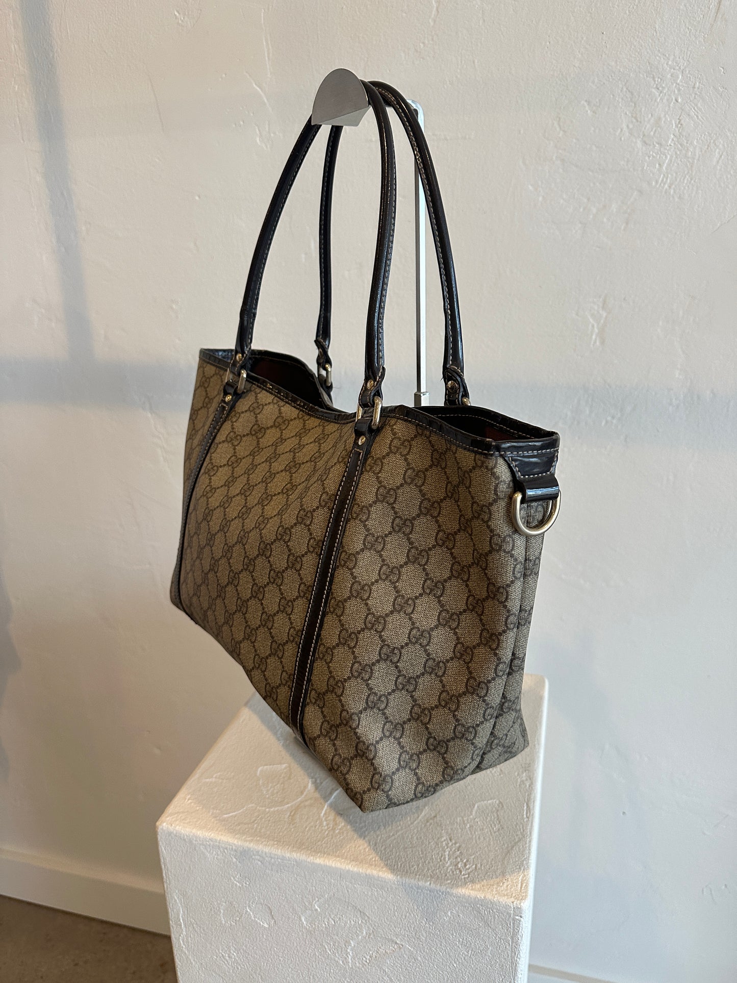 Gucci GG Supreme Canvas Tote Bag Brown Monogram