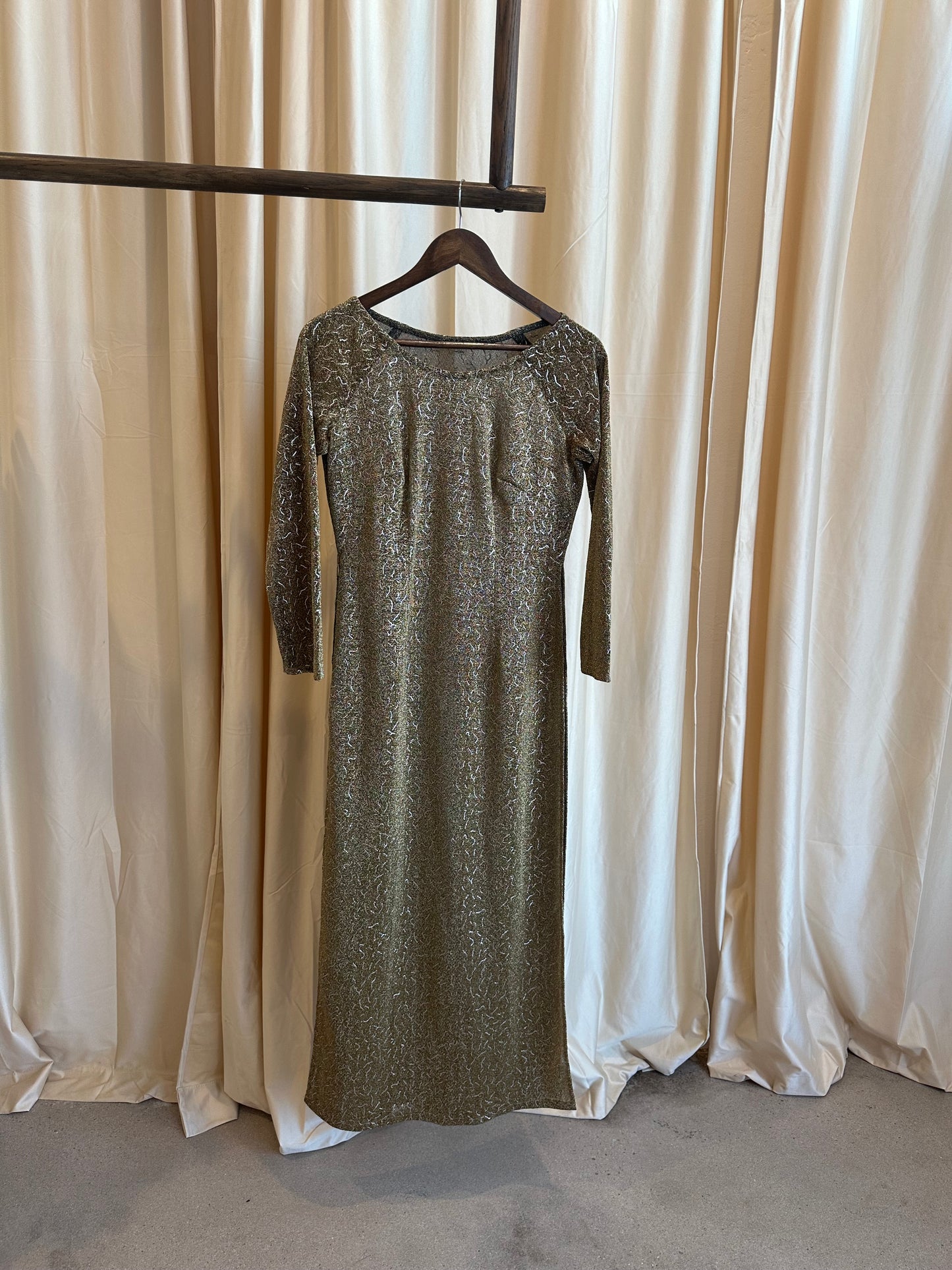 1980s Gold Tunic Dress