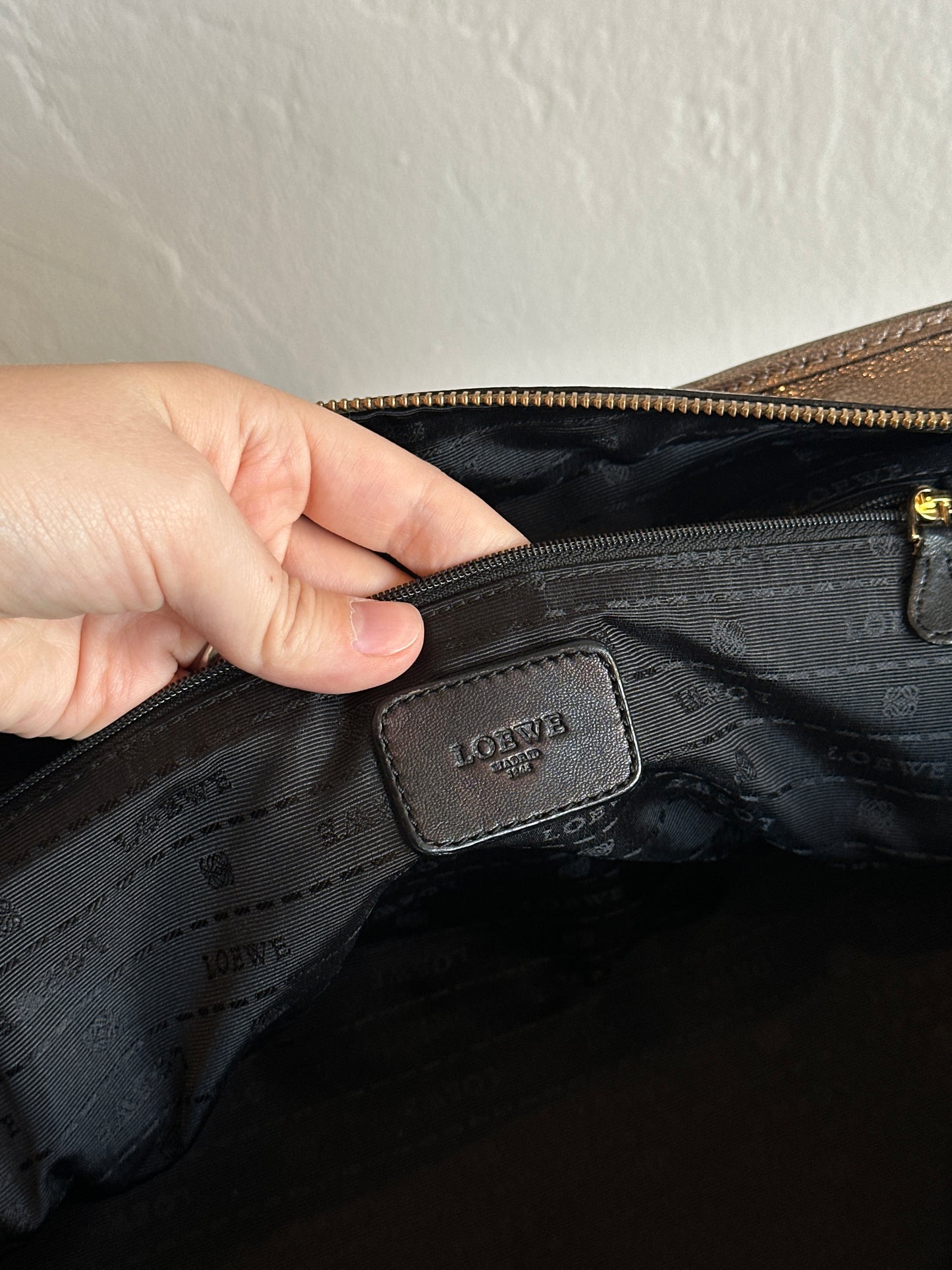 Loewe Metallic Amazona 28 Handbag