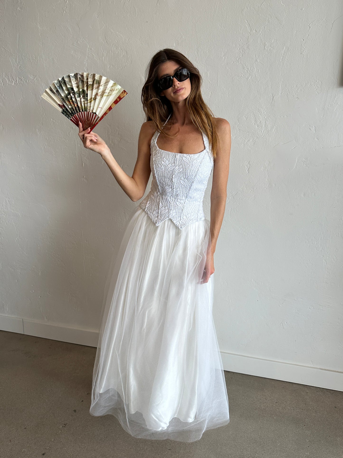 Vintage Bari Jay Tulle Bridal Gown