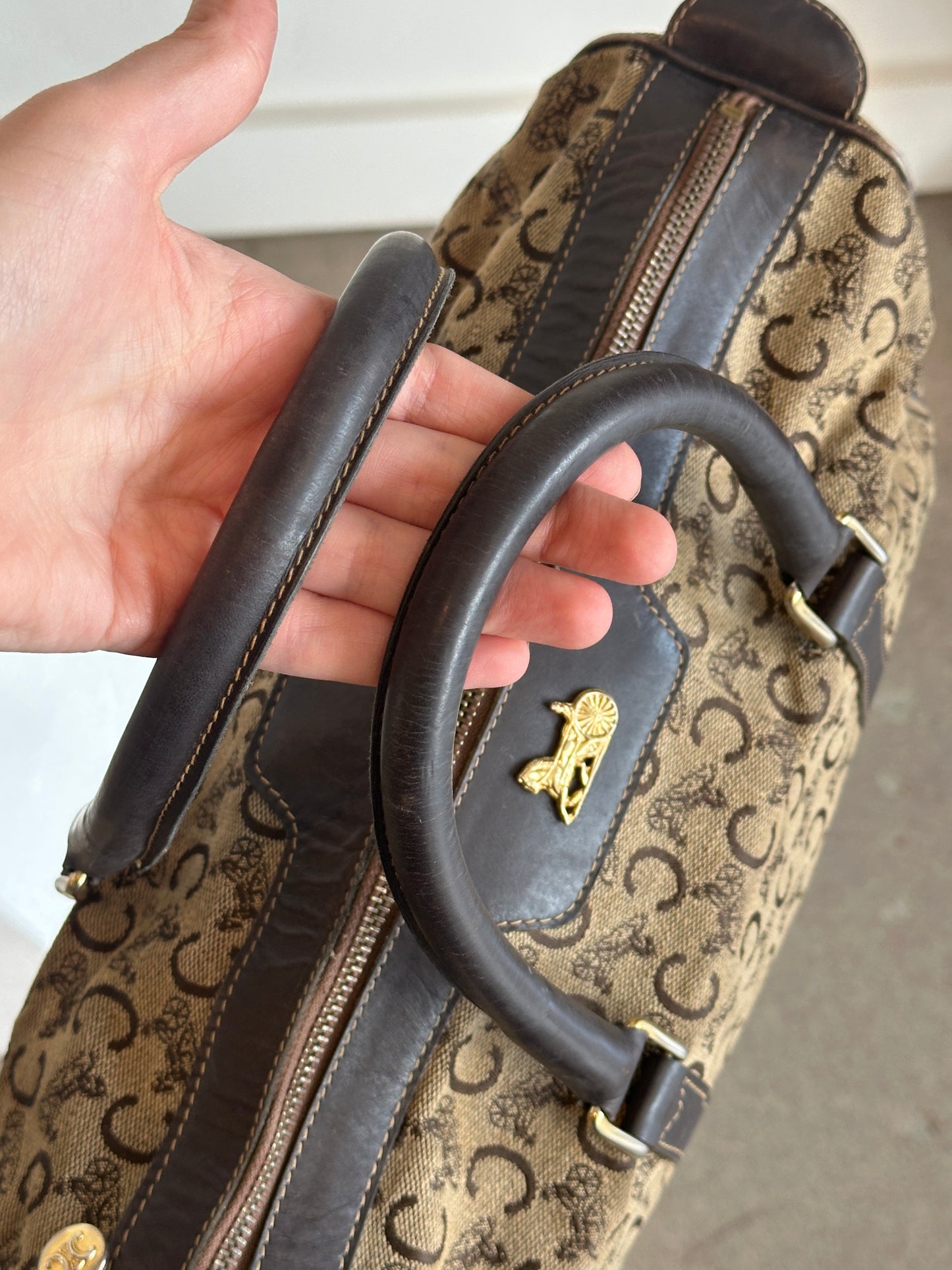 Celine Macadam Canvas Mini Boston Bag