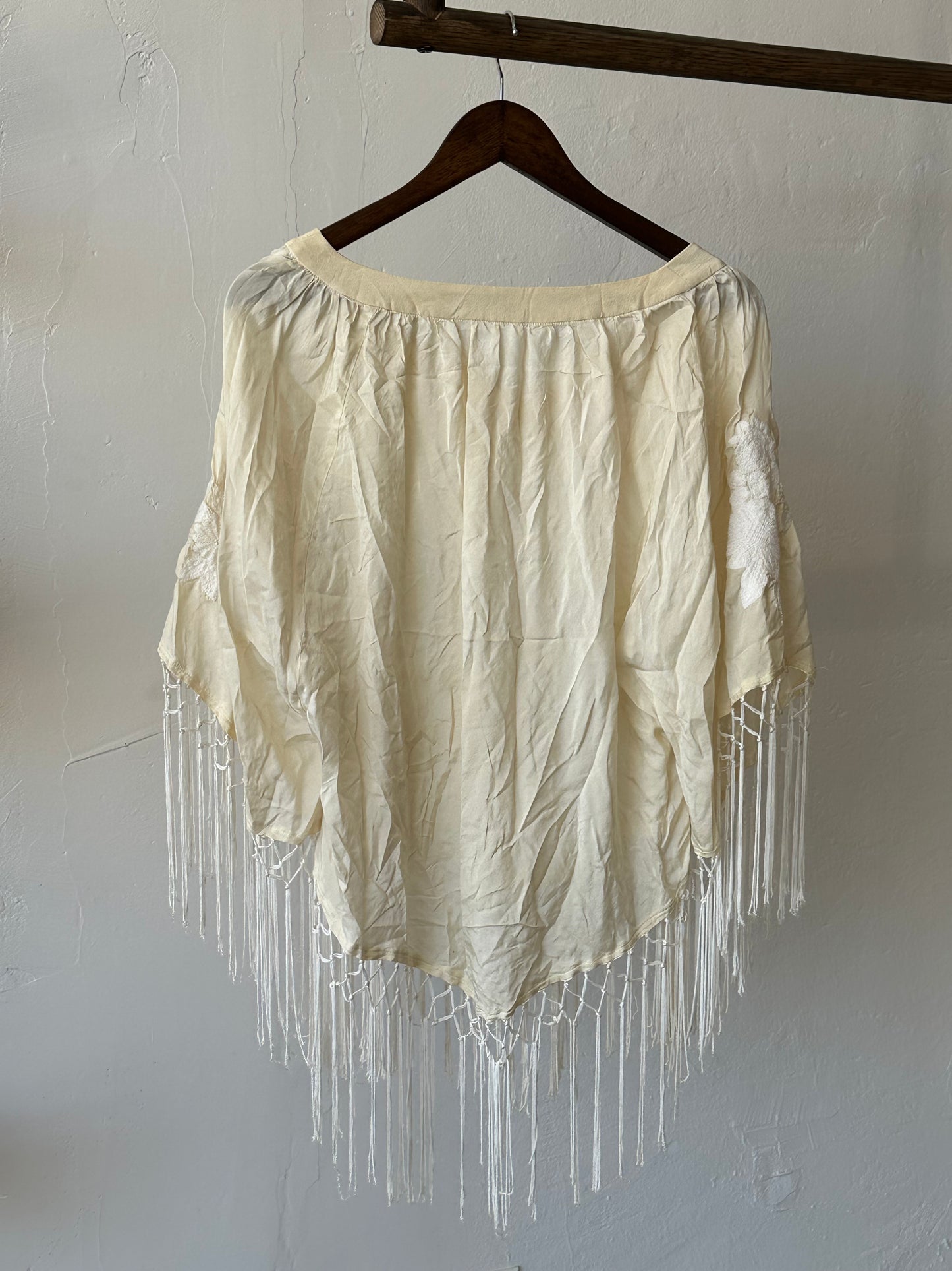 Silk Tasseled Poncho