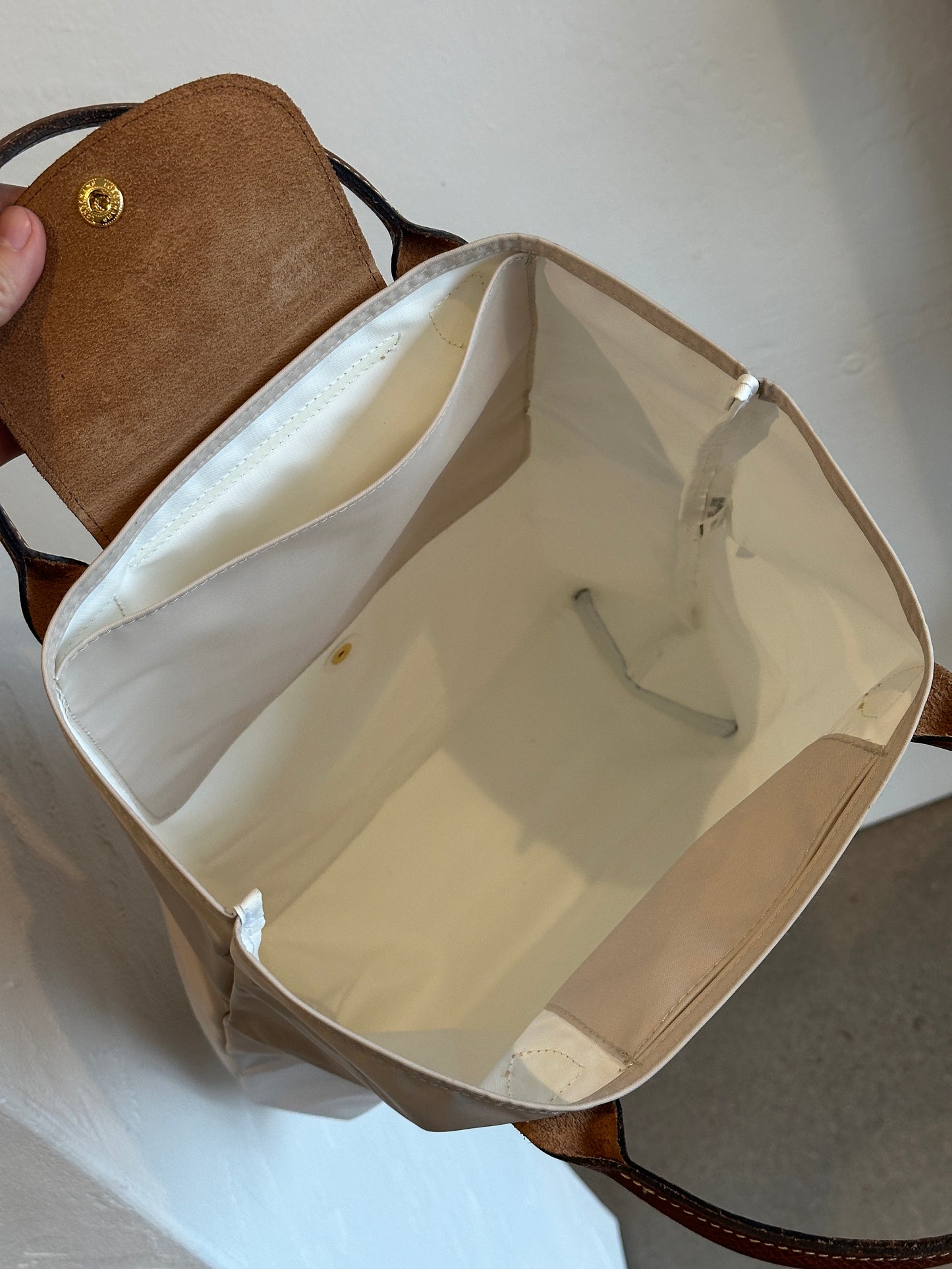 Longchamp Le Pliage Large Nylon Tote – Ivory
