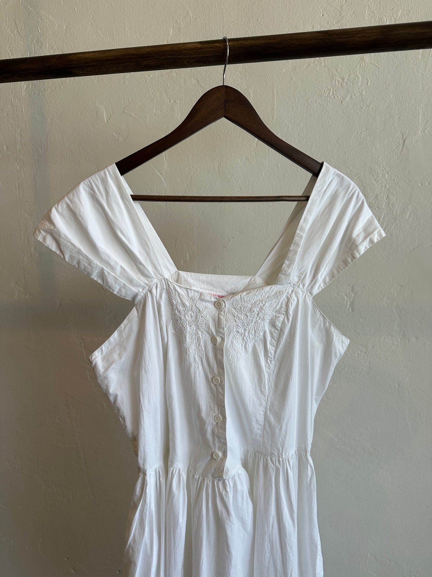 Vintage Embroidered Cotton Dress