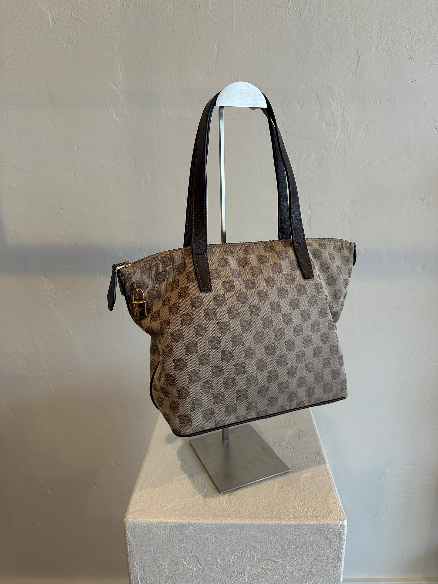 Loewe Anagram Canvas Zip Tote Bag
