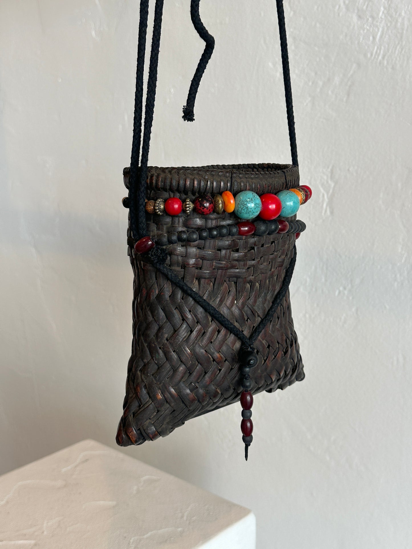 Handwoven Basket Crossbody Bag