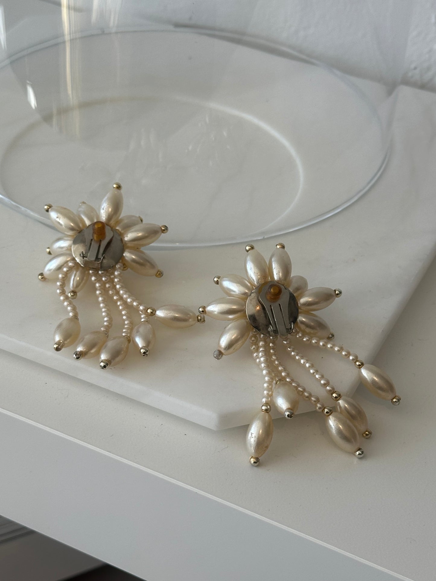 Pearl Cluster Clip Ons