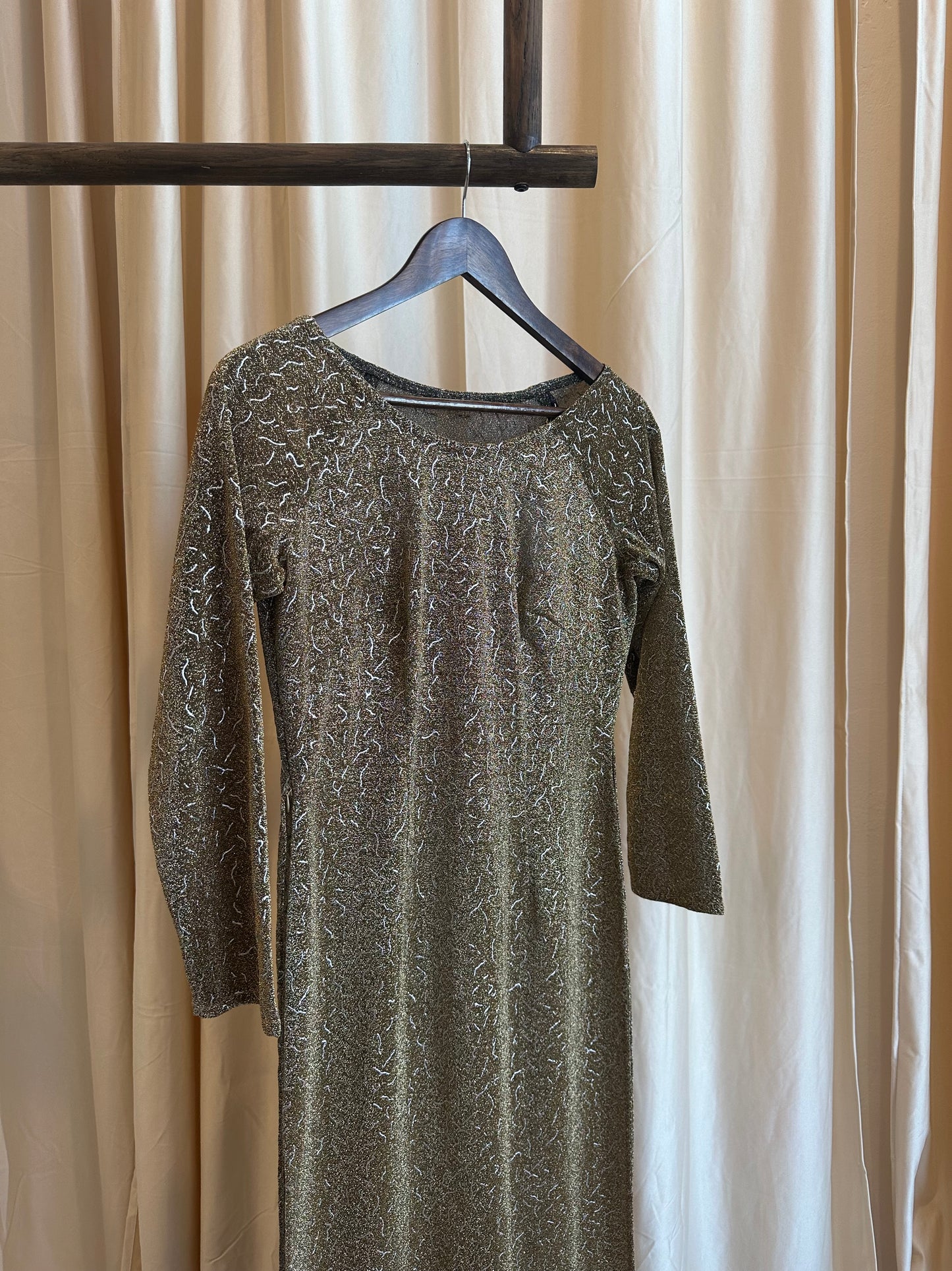 1980s Gold Tunic Dress