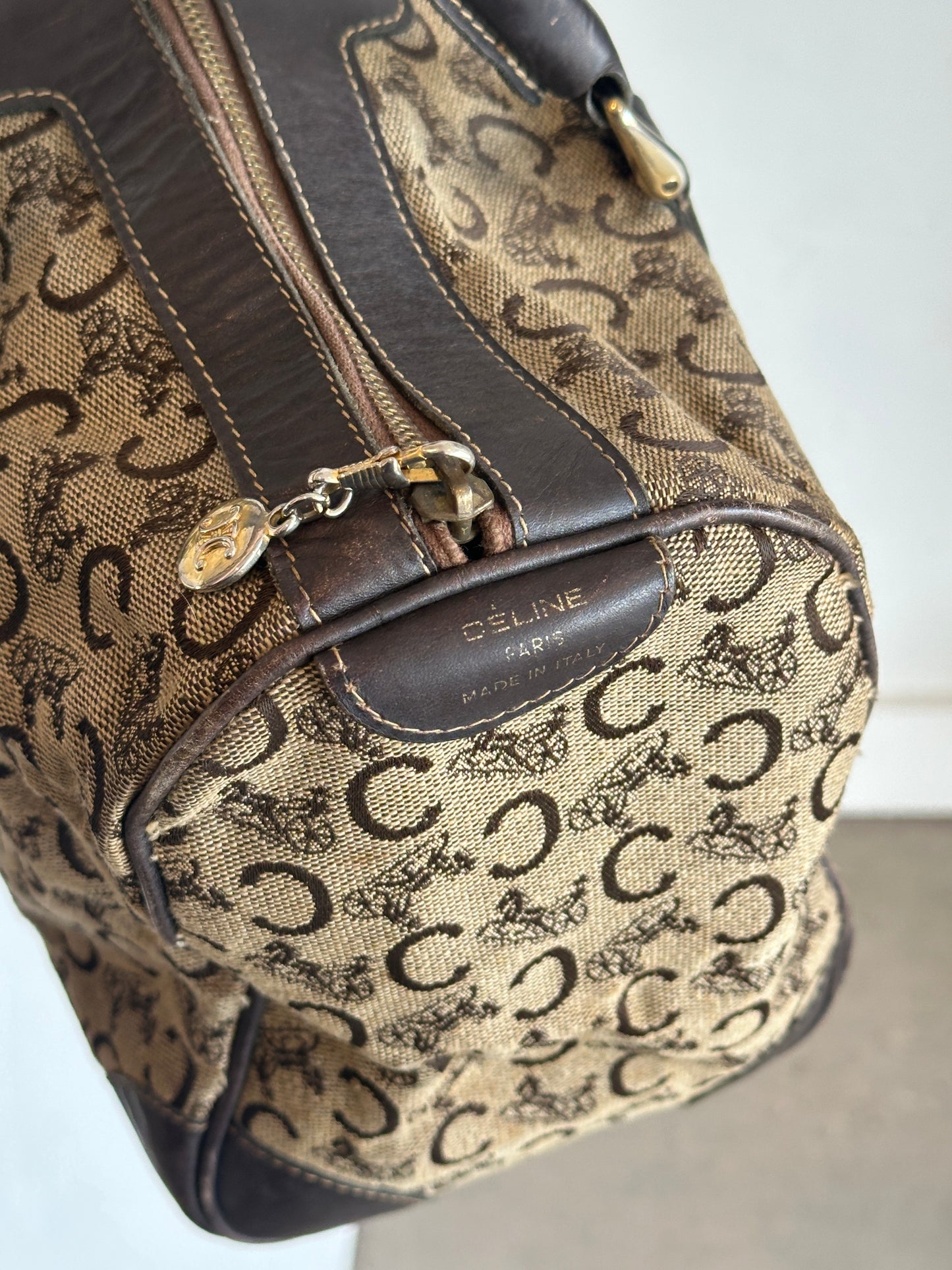 Celine Macadam Canvas Mini Boston Bag
