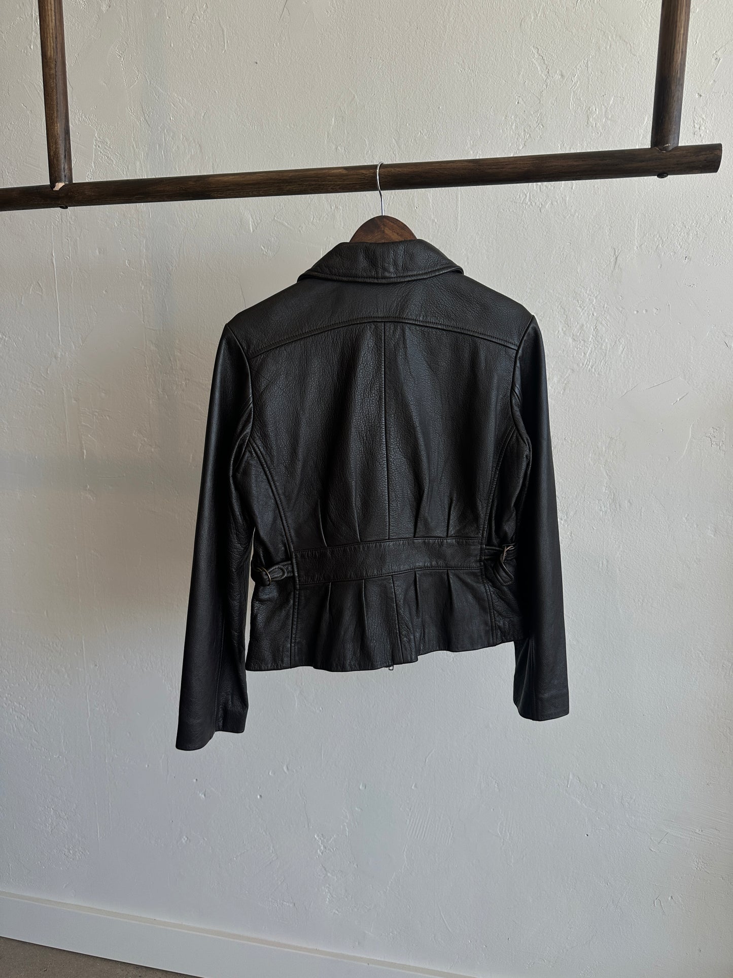90’s Ann Taylor Chocolate Brown Leather Jacket