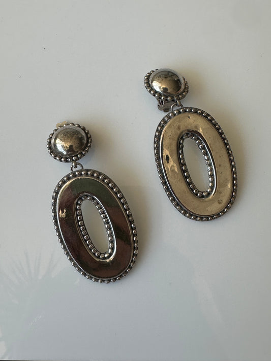 1980s silver earrings