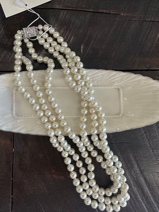 Multi Strand Pearl Necklace