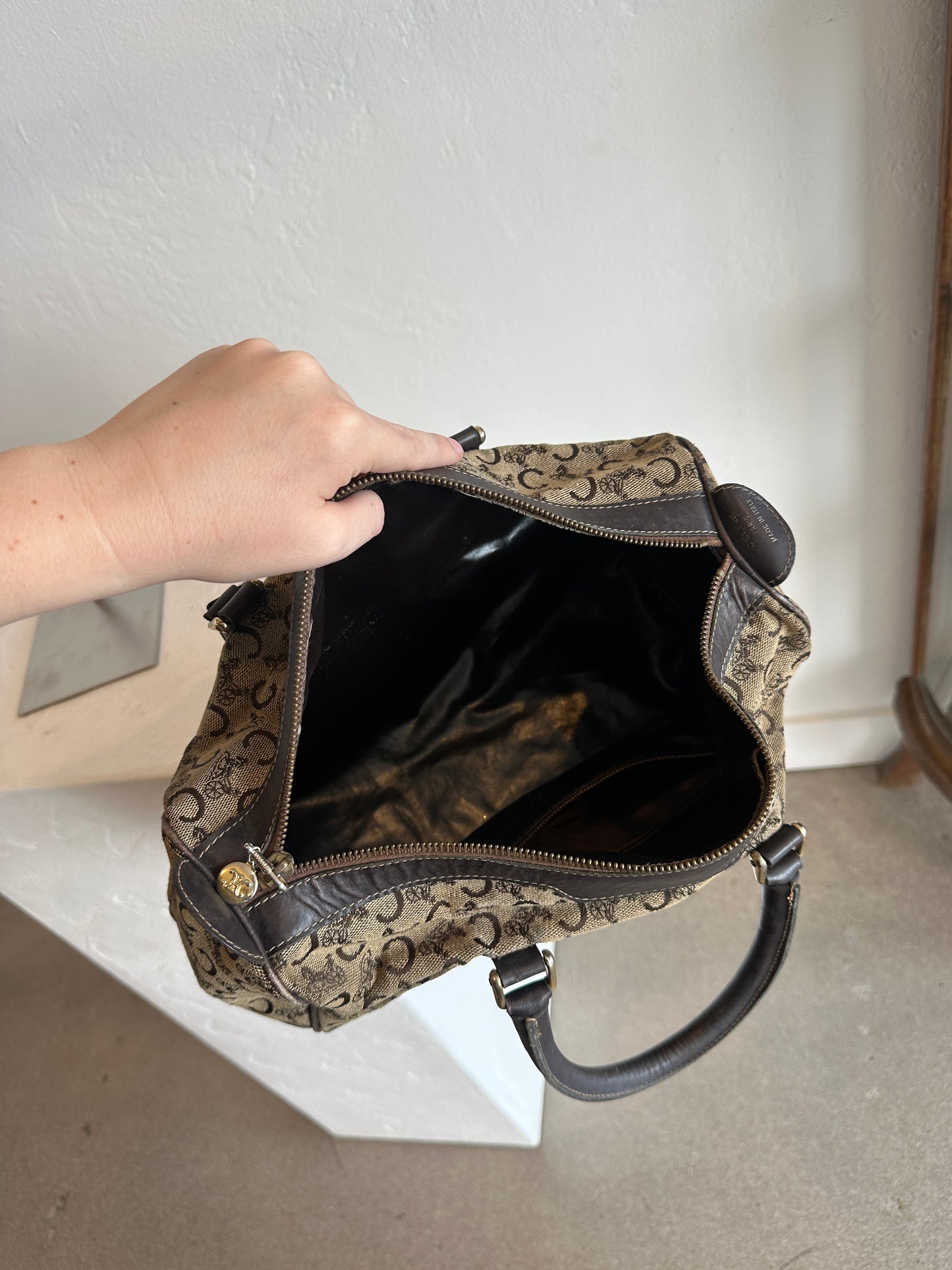 Celine Macadam Canvas Mini Boston Bag