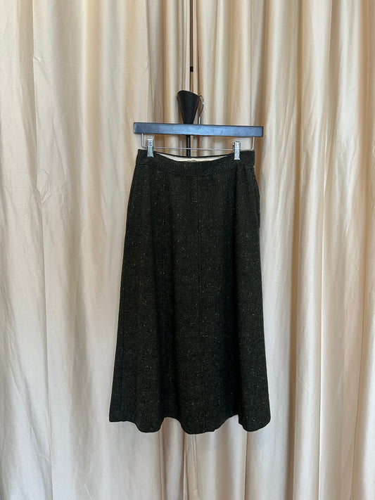 70s Wool Midi Skirt