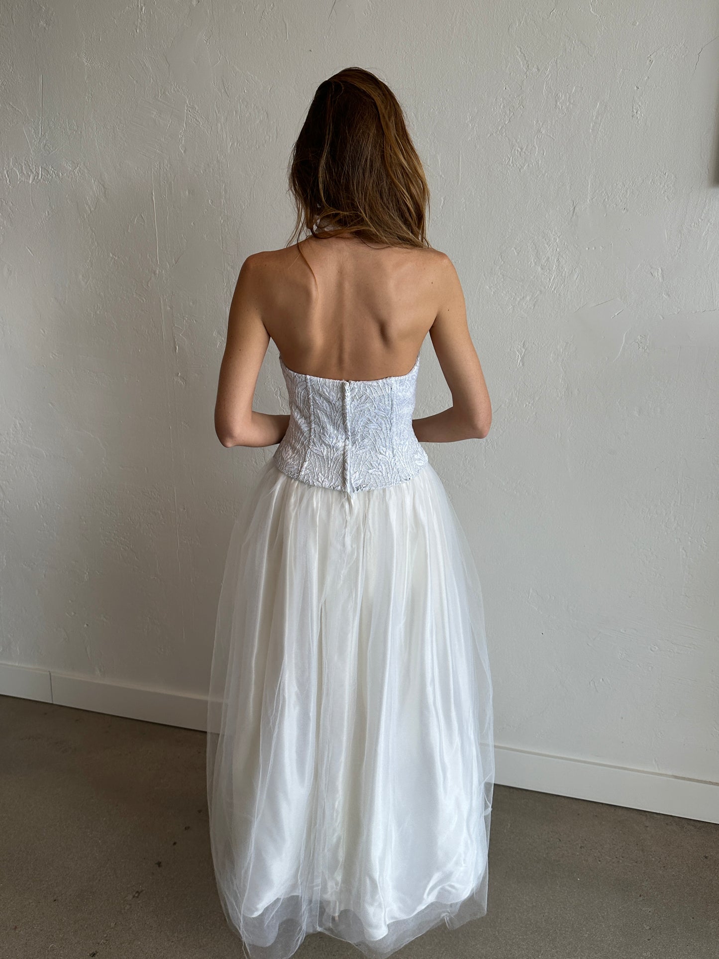 Vintage Bari Jay Tulle Bridal Gown