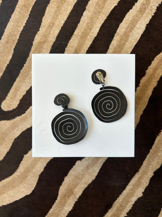 1980s swirl clip ons