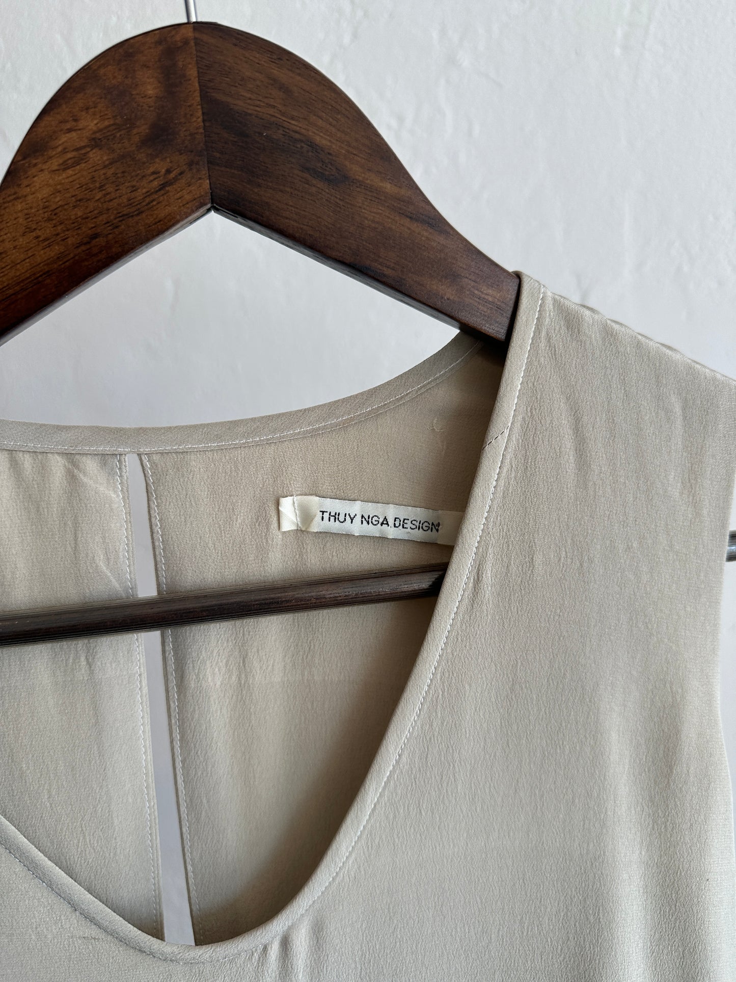 Silk Colorblock Mini Dress