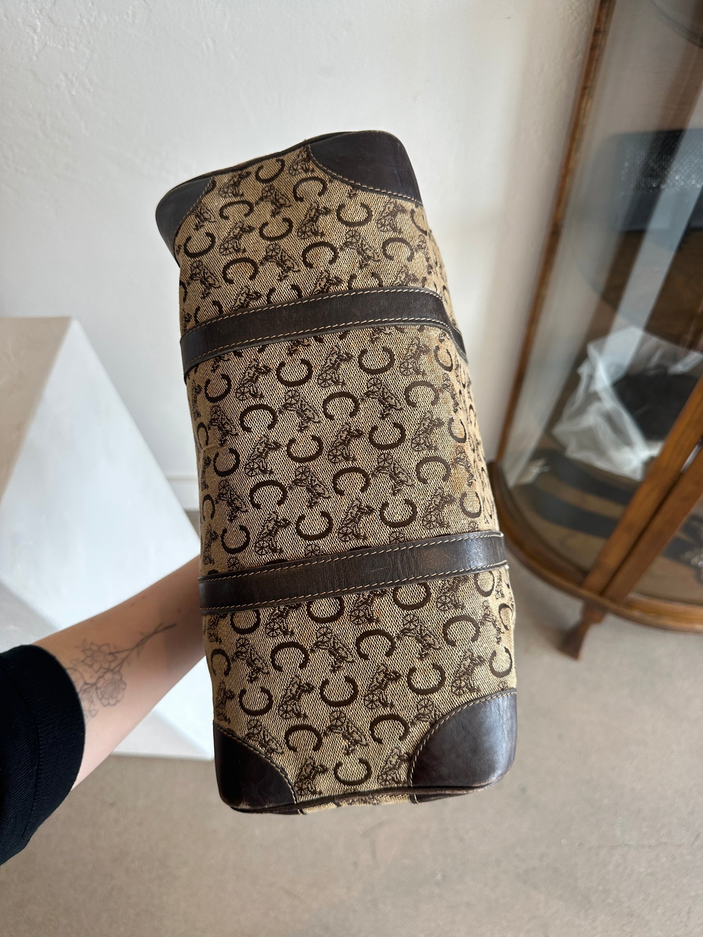 Celine Macadam Canvas Mini Boston Bag
