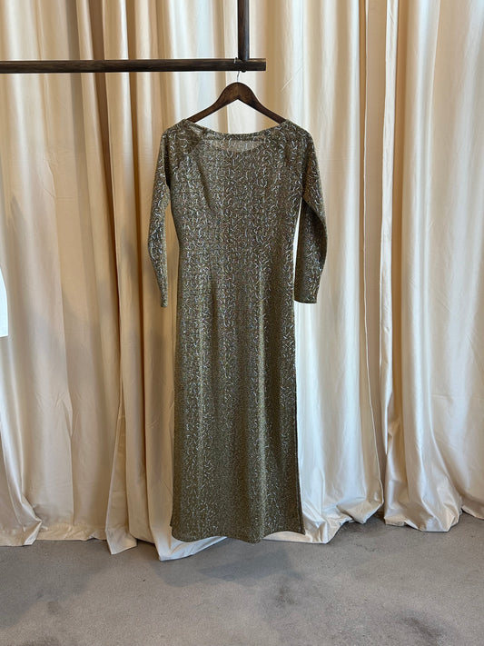 1980s Gold Tunic Dress