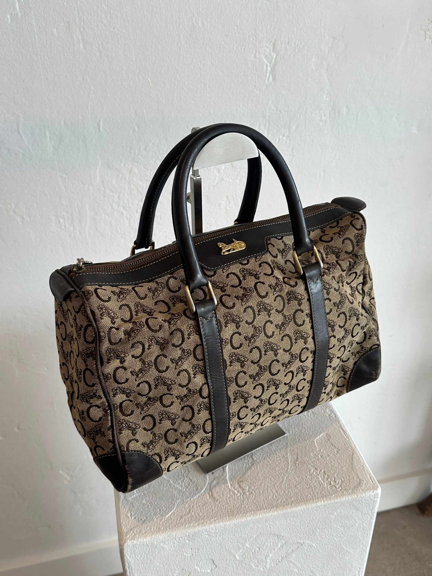 Celine Macadam Canvas Mini Boston Bag
