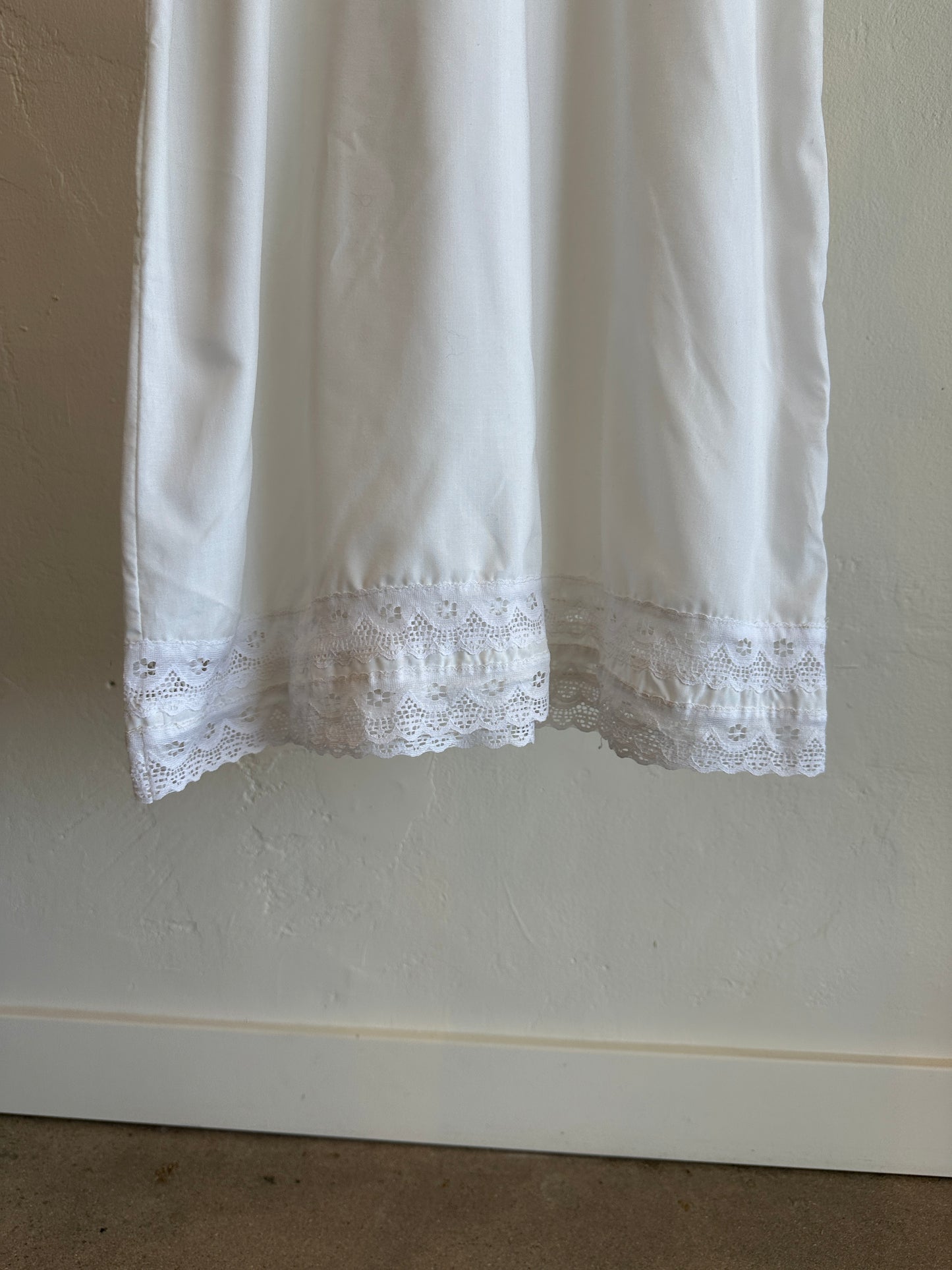 1960s Homemade Cotton Slip Dress