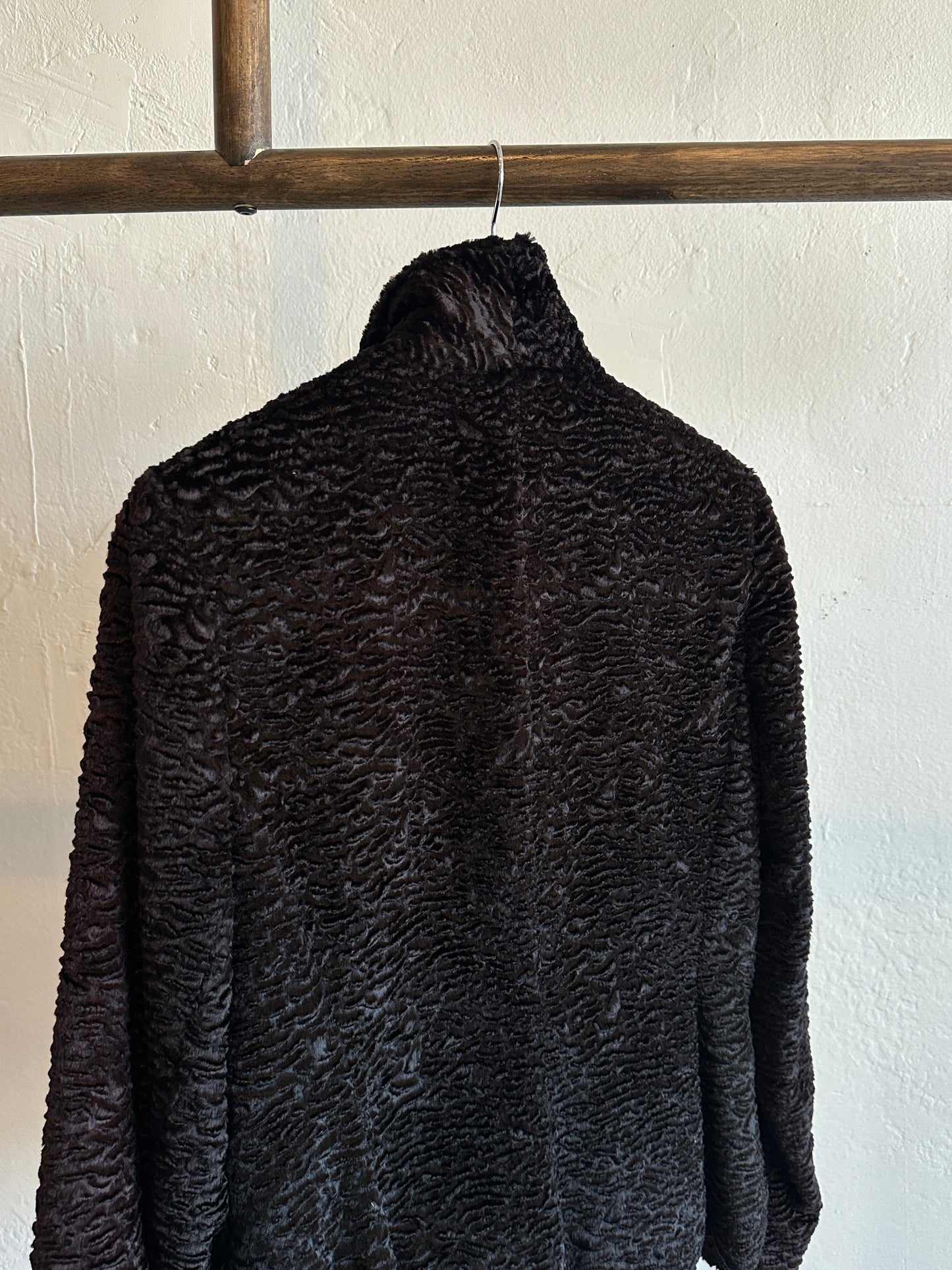 Vintage Jones New York Country Textured Faux Fur Jacket