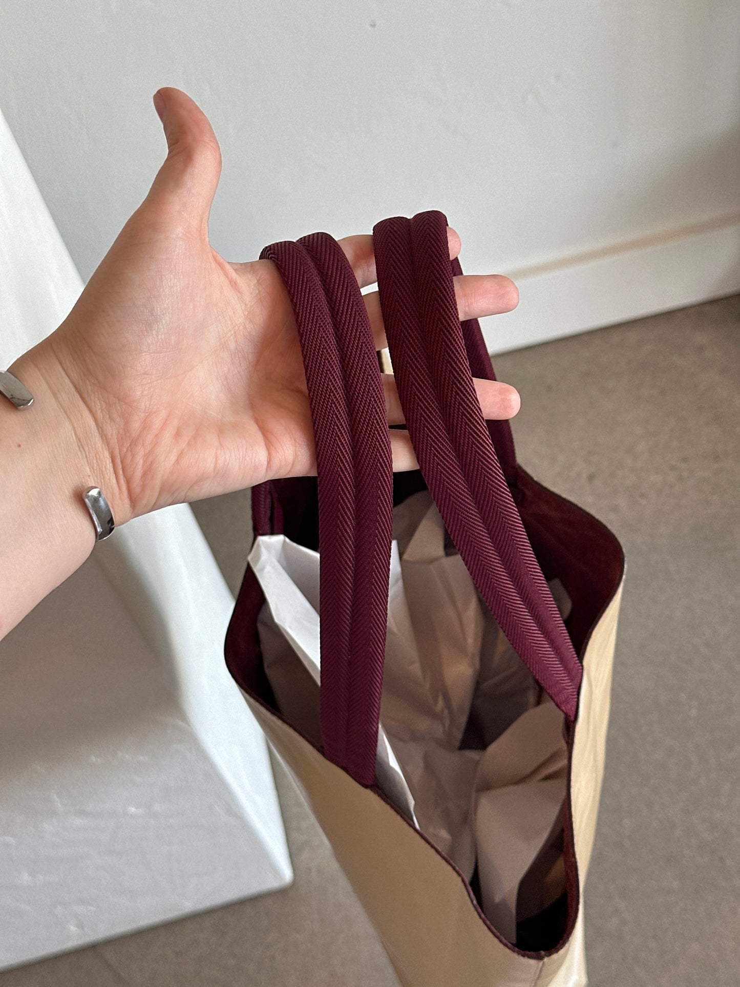 Prada Leather & Suede Logo Tote Bag