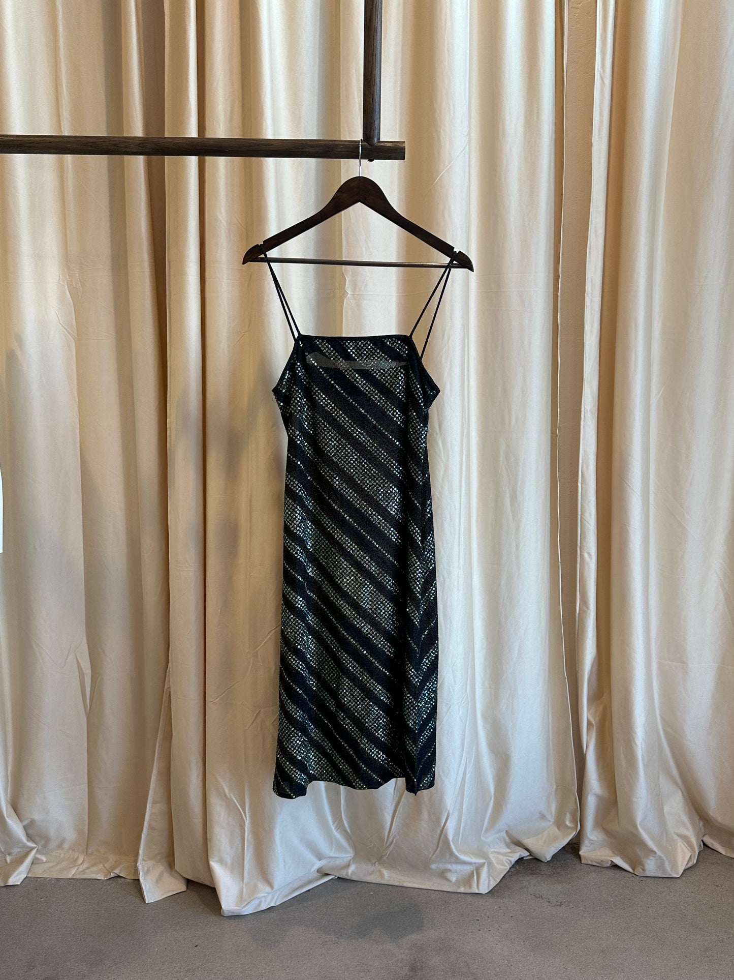 1970s sheer shimmer dress