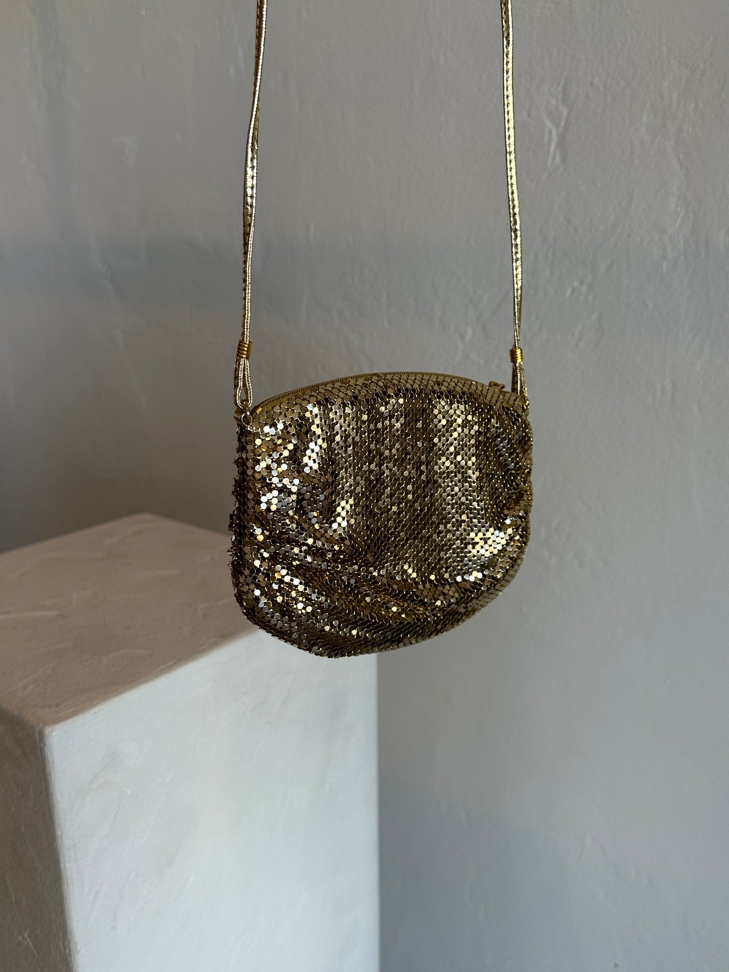 Whiting & Davis Gold Mesh Crossbody