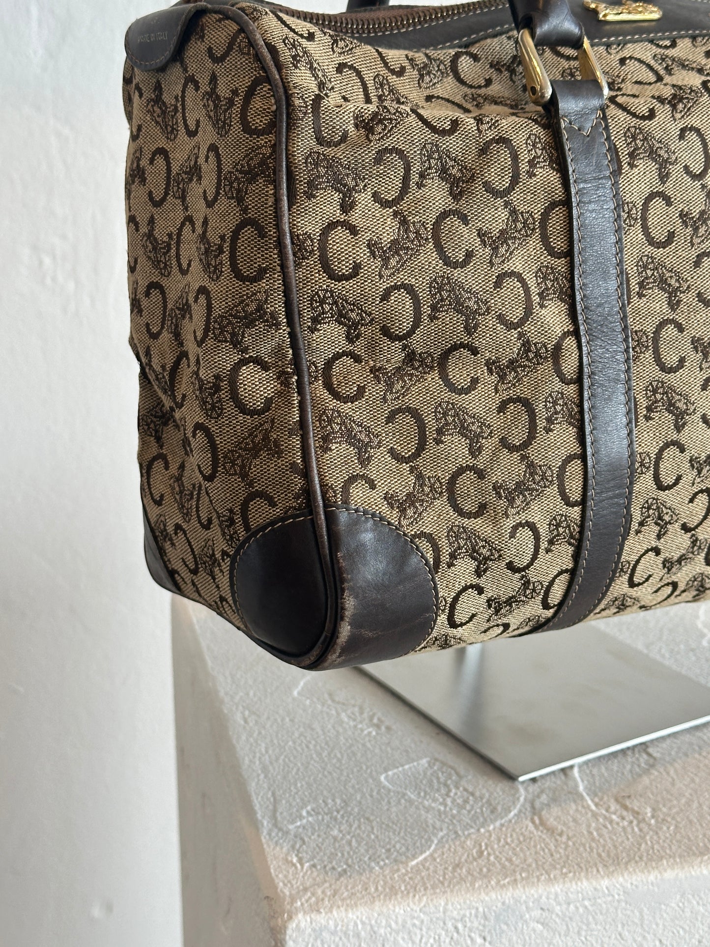 Celine Macadam Canvas Mini Boston Bag