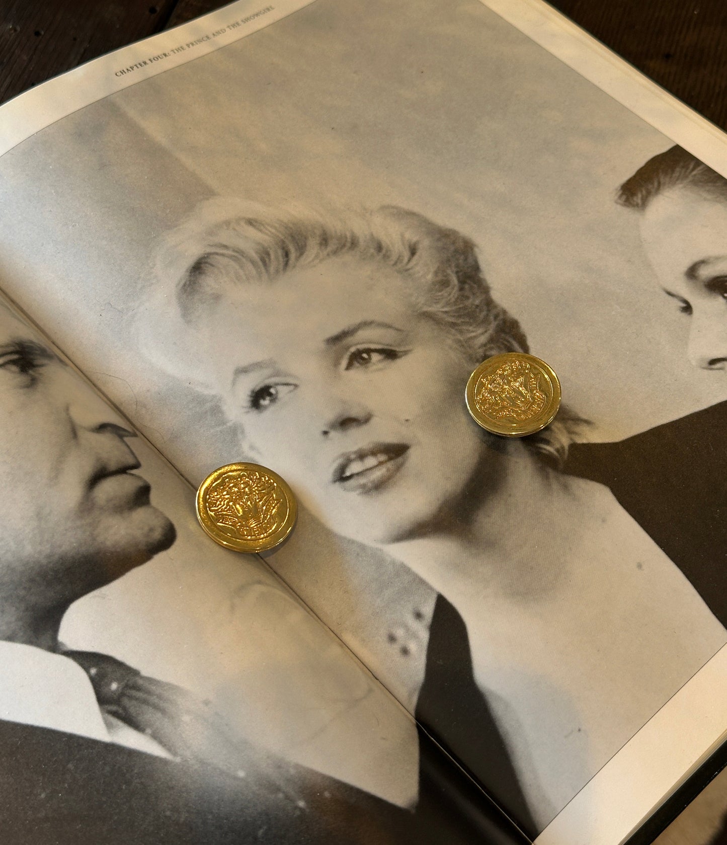 Vintage Givenchy Crest Medallion Clip-On Earrings