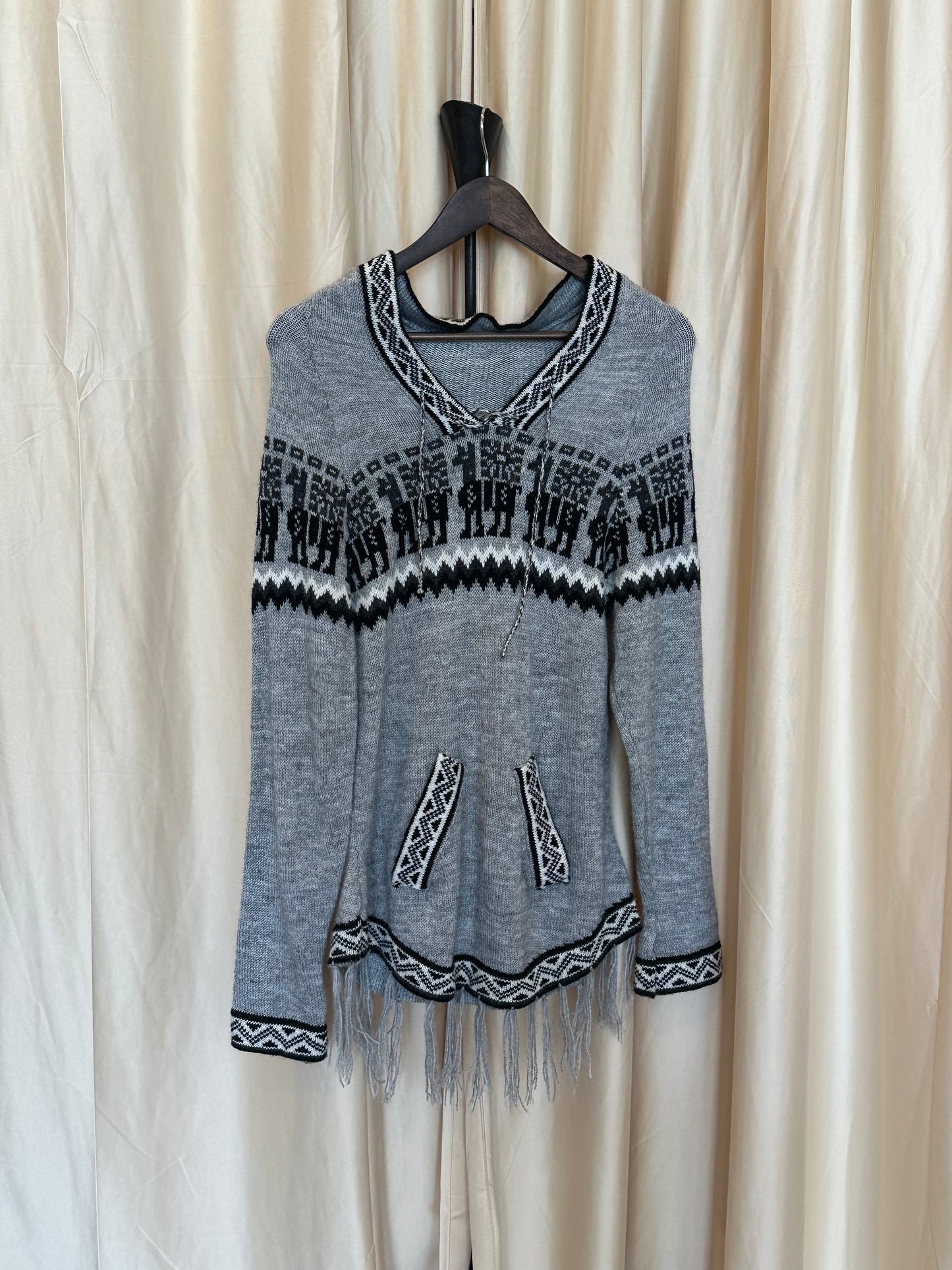 70s Alpaca Hooded Sweater