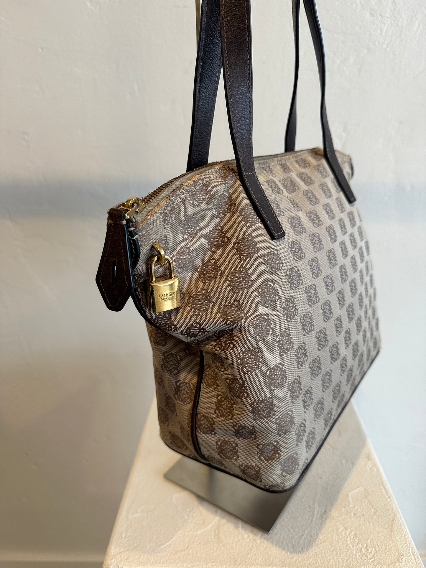 Loewe Anagram Canvas Zip Tote Bag