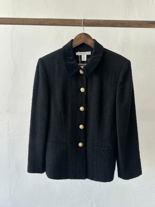 90s pearled button blazer