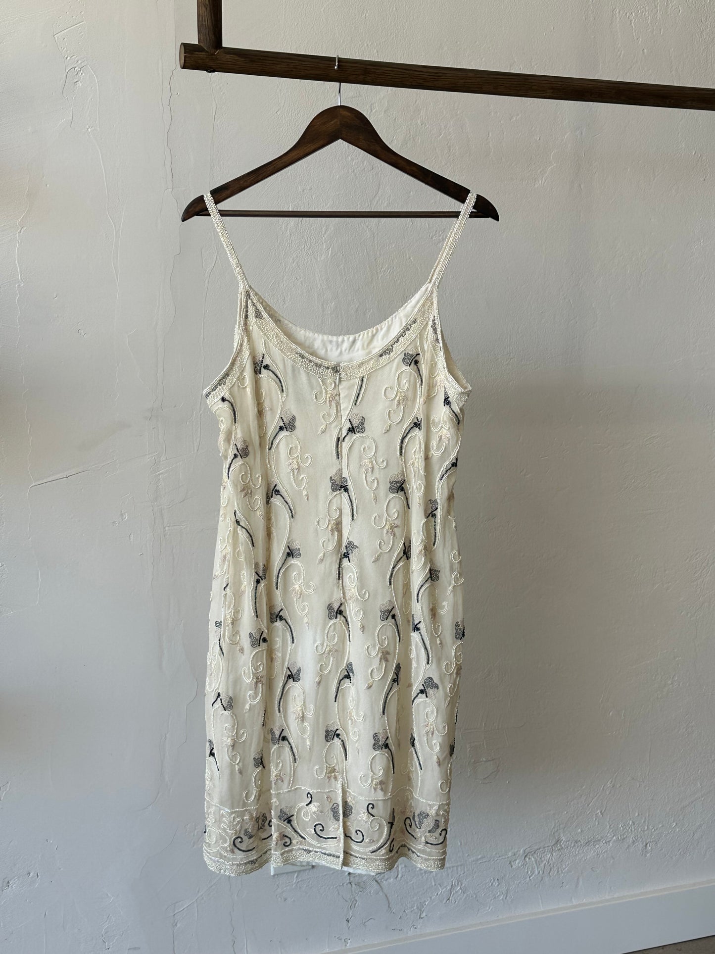 1990s Silk Beaded Dress