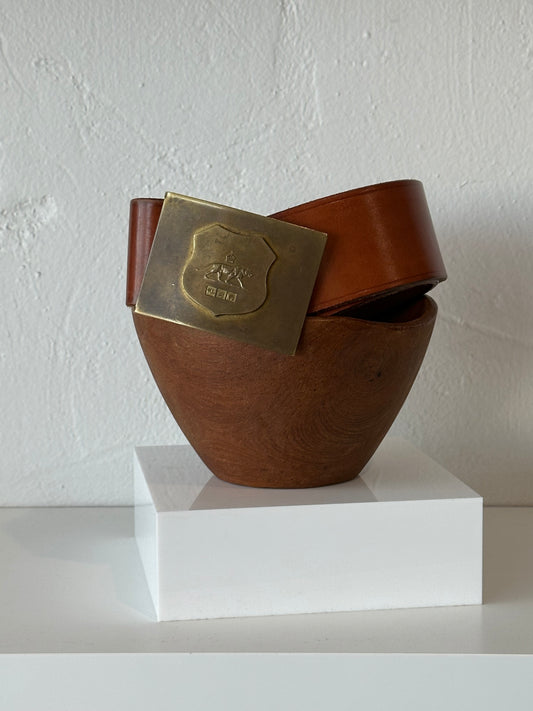 Ralph Lauren Leather Belt •Made in Italy•