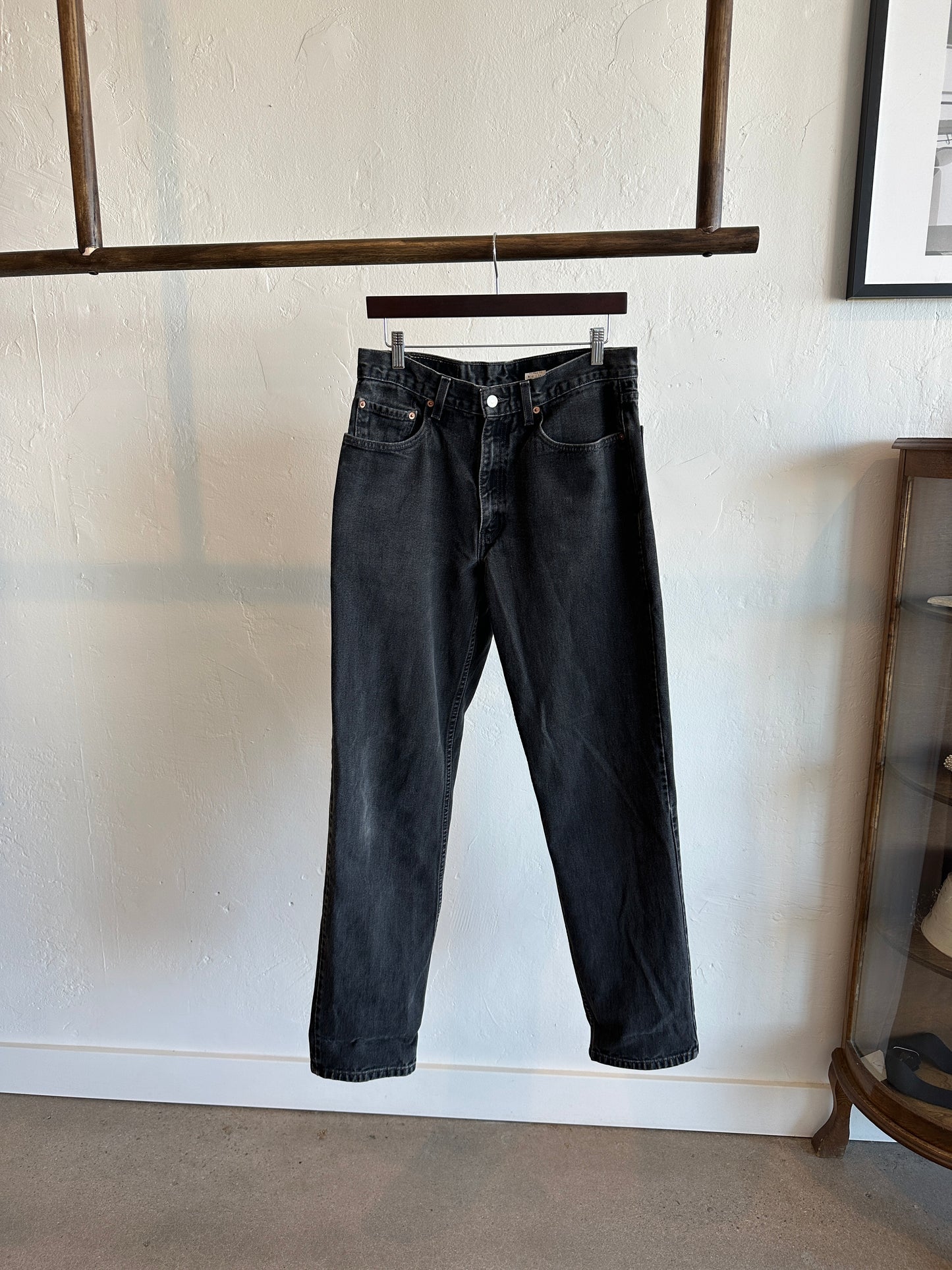 Vintage Levi’s 550 Relaxed Fit Jeans — Washed Black 34x34