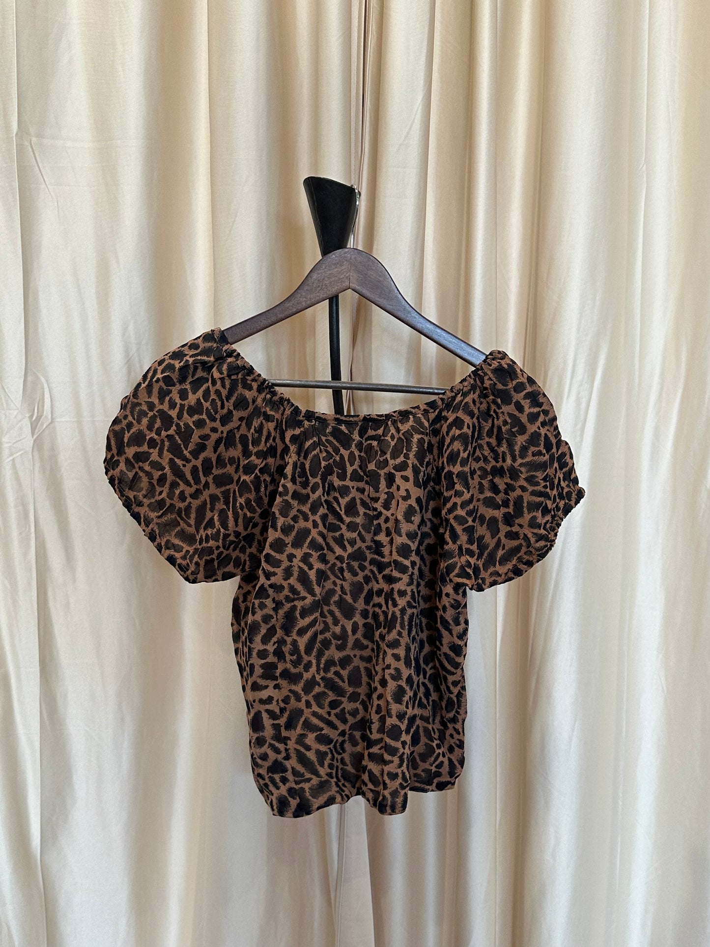 Y2k Leopard Print Blouse