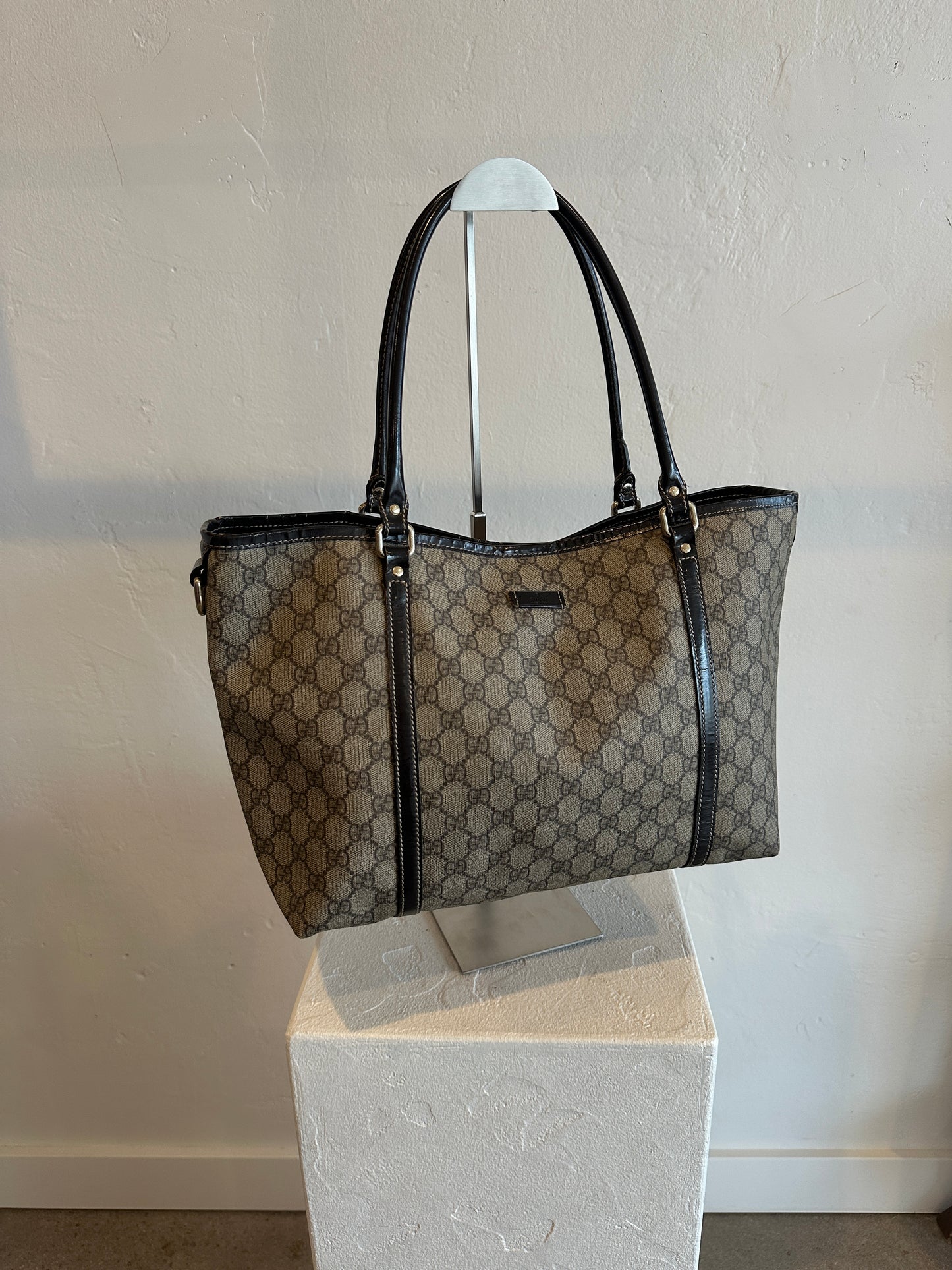 Gucci GG Supreme Canvas Tote Bag Brown Monogram