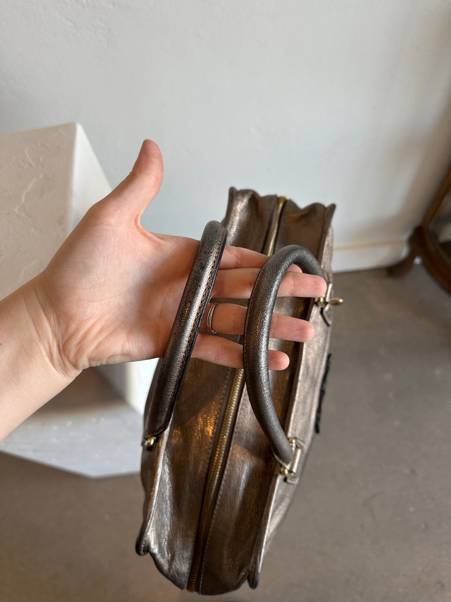 Loewe Metallic Amazona 28 Handbag