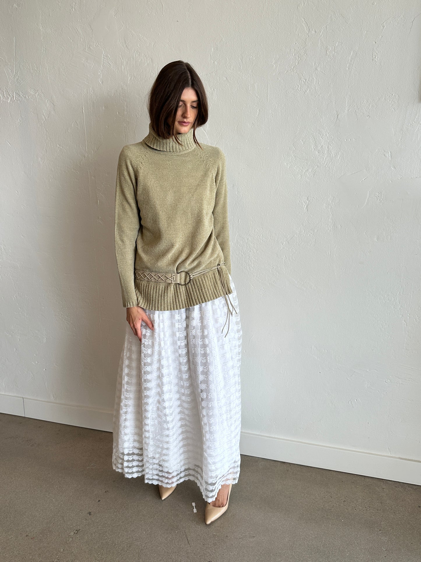 Vintage Oatmeal Turtleneck Sweater