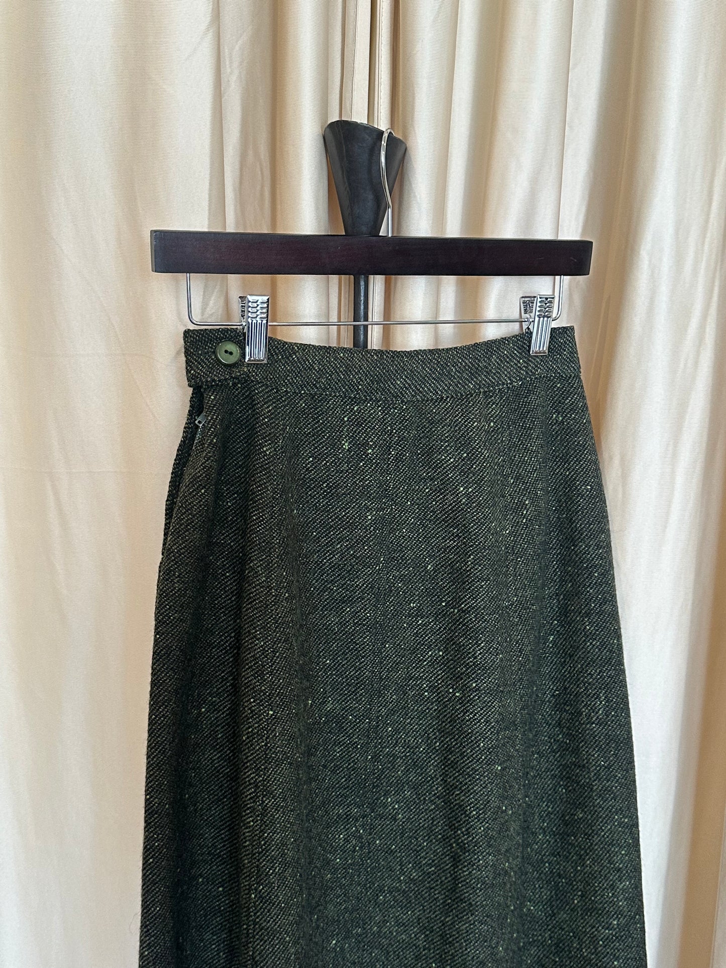 70s Wool Midi Skirt