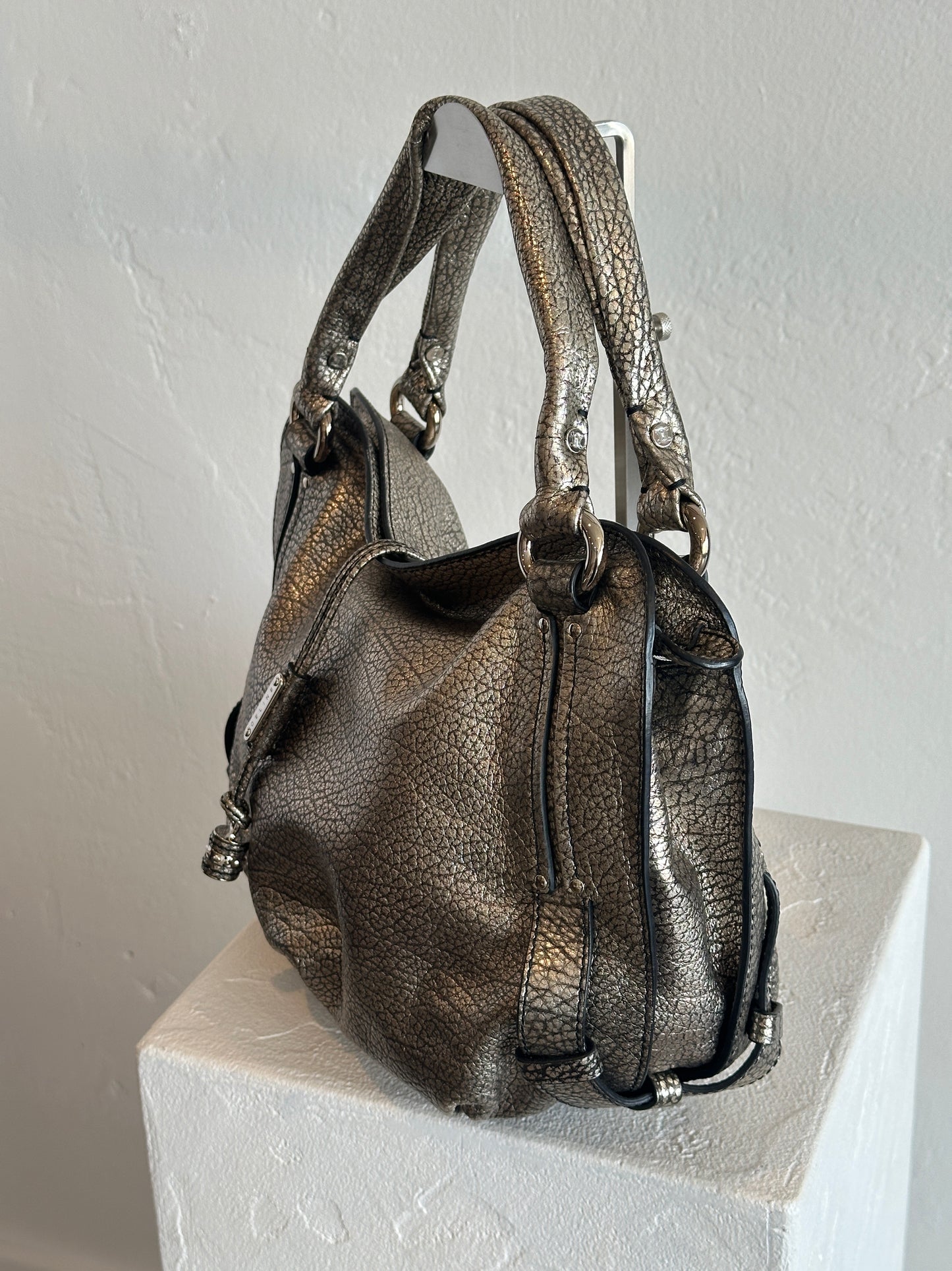 CELINE Metallic Leather Bittersweet Handbag