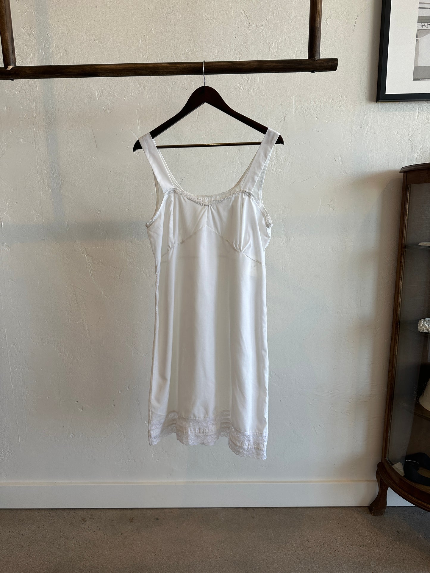 1960s Homemade Cotton Slip Dress