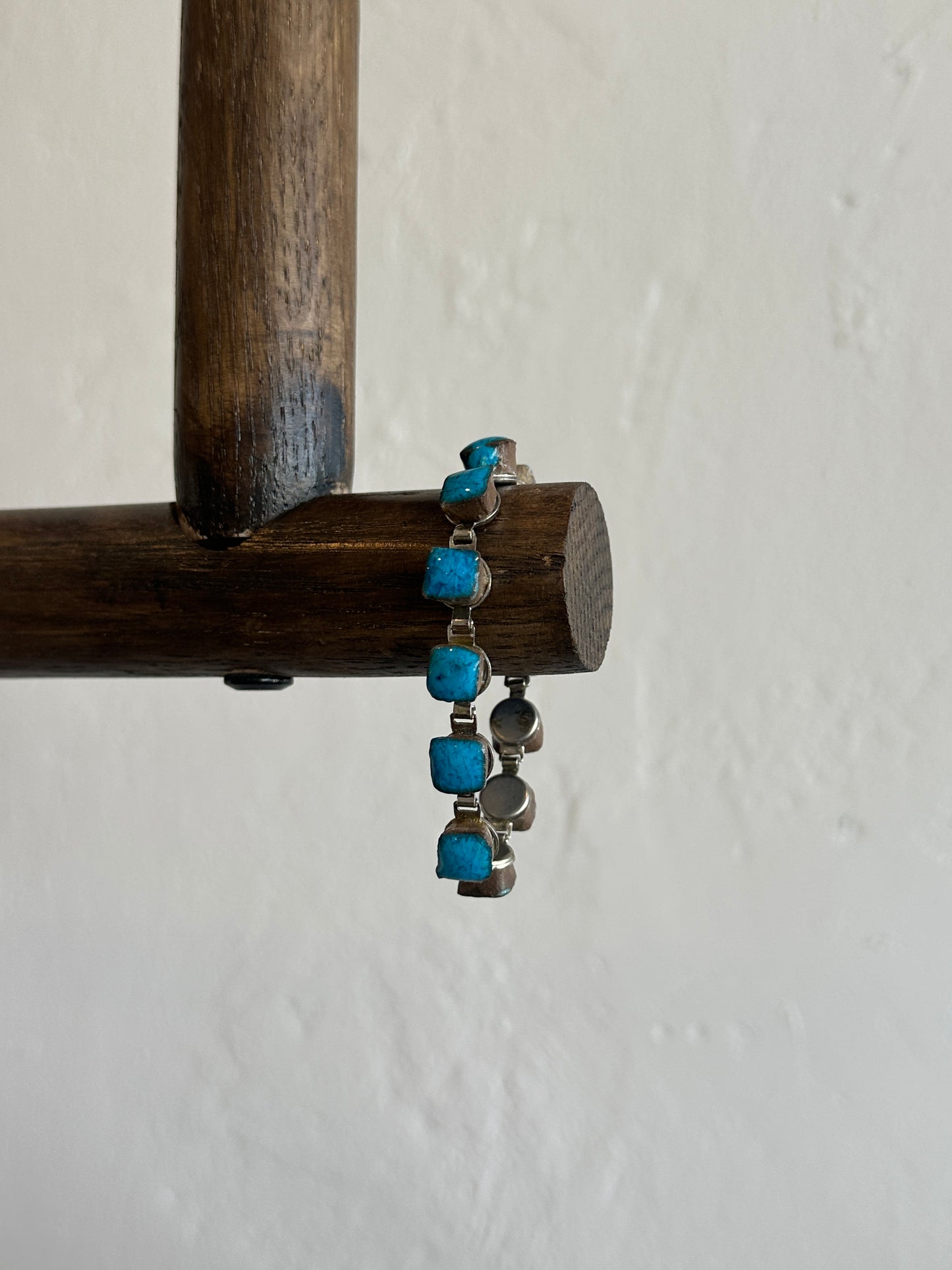 Vintage Turquoise Stone Link Bracelet